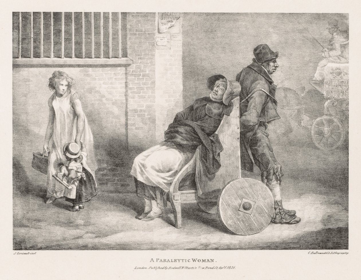 लाइफ एंड स्टोन से विभिन्न विषय: ए पारलेयटिक वुमन, 1821। द्वारा थियोडोर गेरिकौल्ट