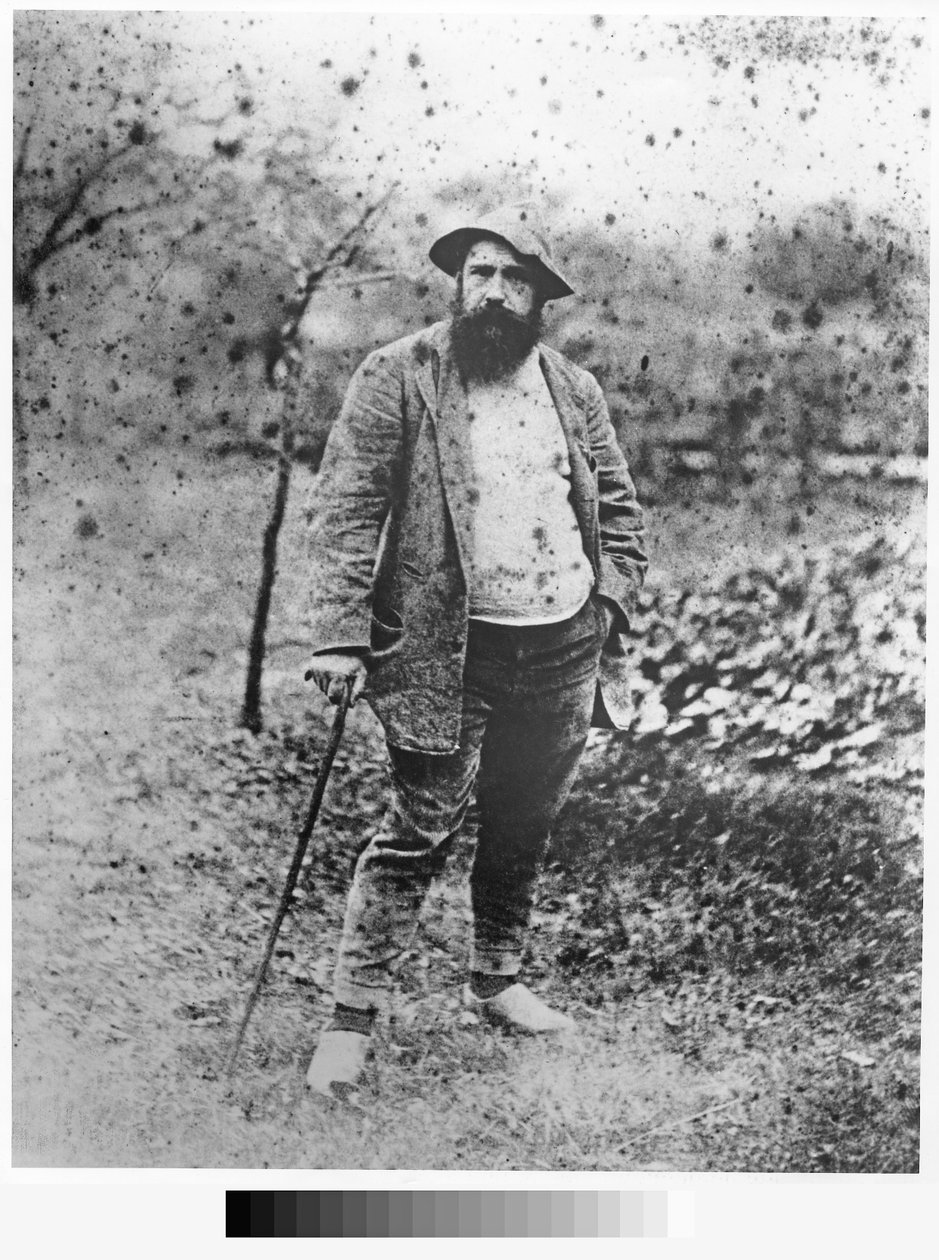 अपने बगीचे में क्लाउड मोनेट, 1880 (सिल्वर प्रिंट) द्वारा थियोडोर रॉबिन्सन