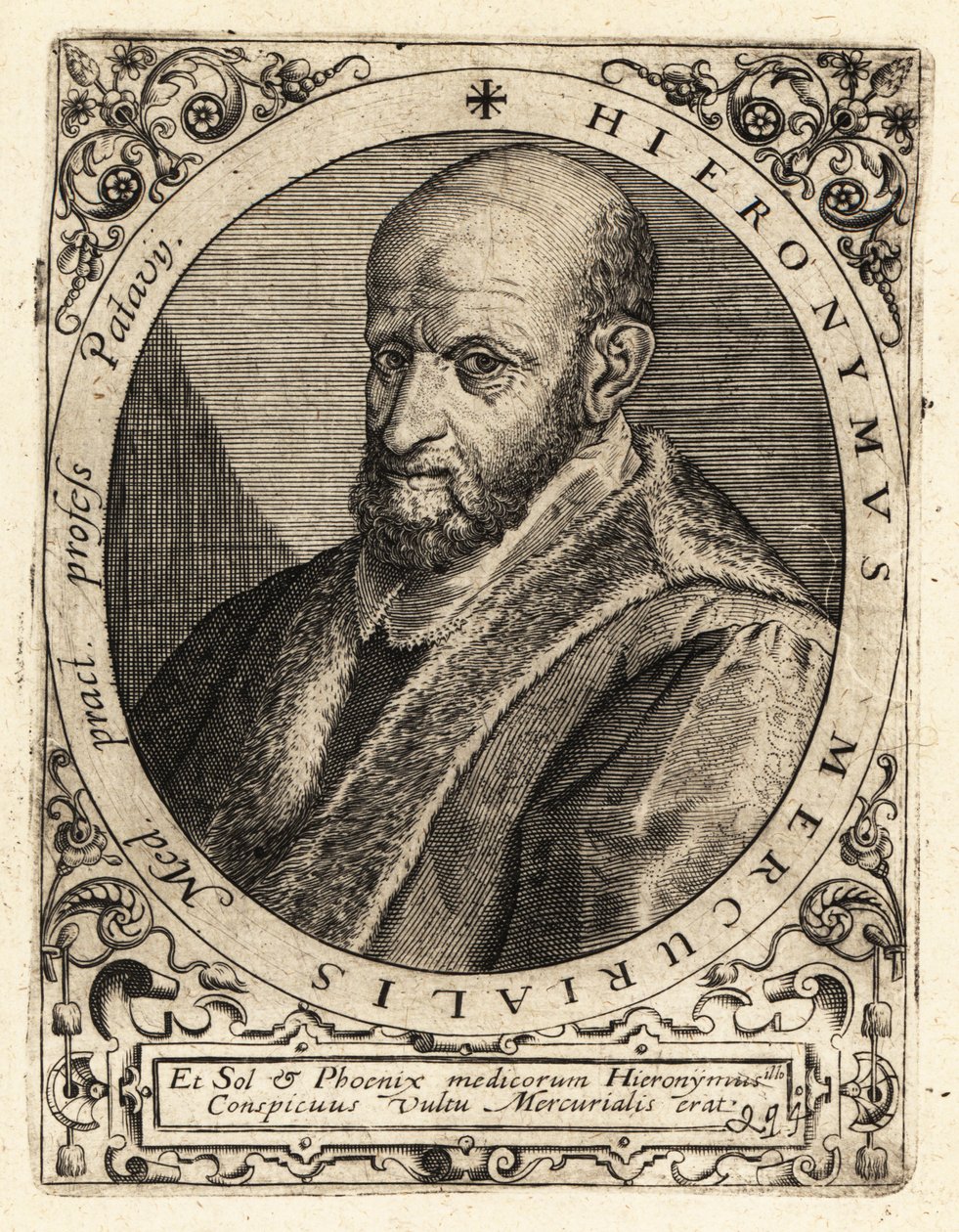 Girolamo Mercuriale, इतालवी भाषाविद्; द्वारा थियोडोर डी ब्राय