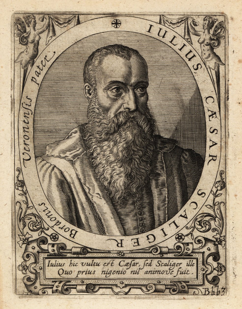 Giulio Cesare della Scala, इतालवी विद्वान। द्वारा थियोडोर डी ब्राय