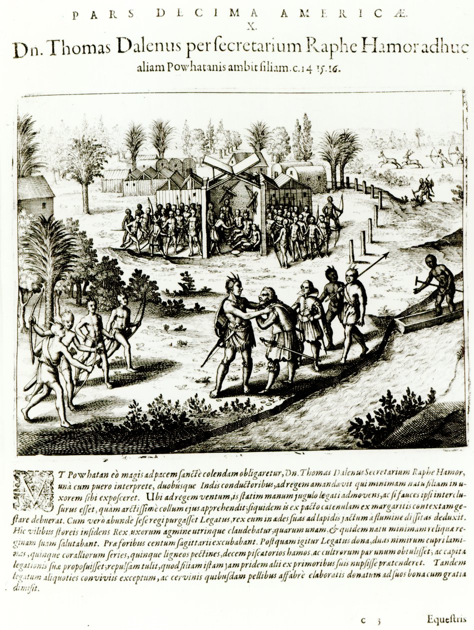 राल्फ हामोर ने पावतान, 1619 (उत्कीर्णन) (बीडब्ल्यू फोटो) द्वारा थियोडोर डी ब्राय
