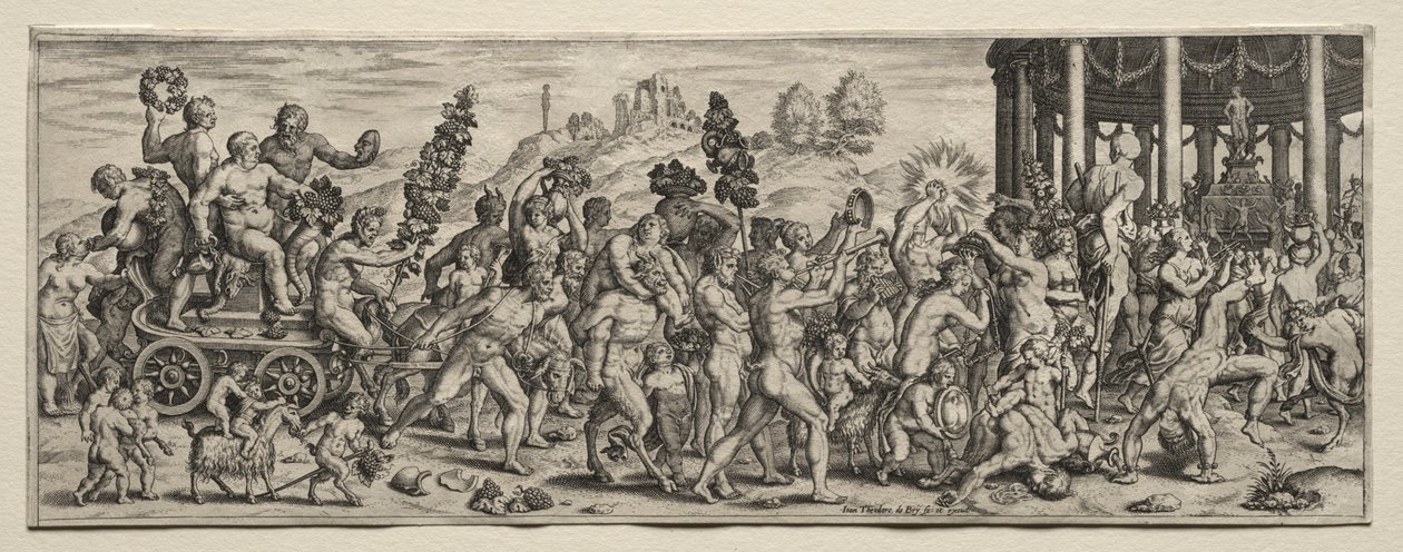 Bacchus की विजय। द्वारा थियोडोर डी ब्राय