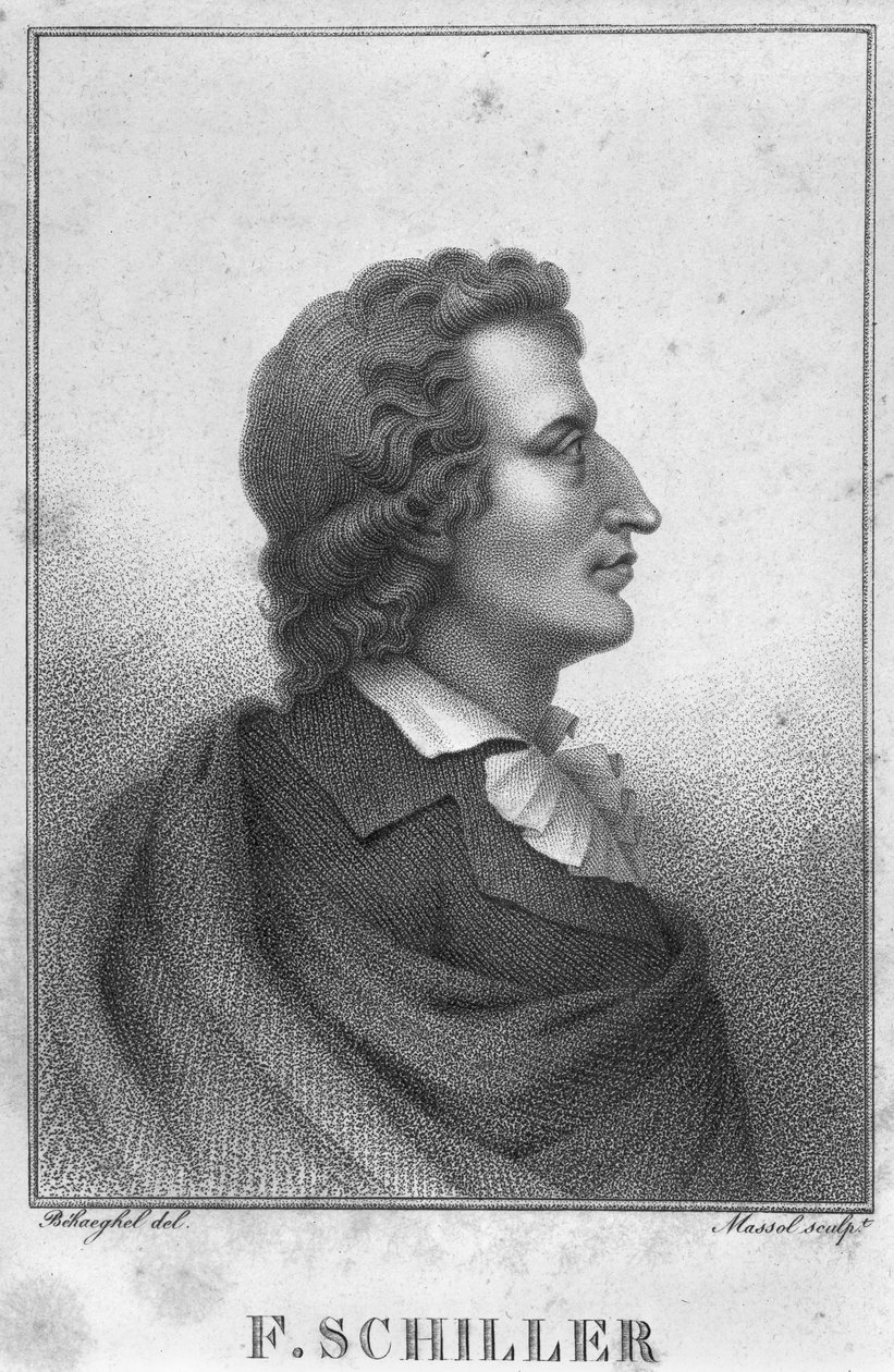 फ्रेडरिक शिलर (1759-1805) मासोल द्वारा उत्कीर्ण (d.1831) (उत्कीर्णन) (बी फोटो) द्वारा थियोफाइल बेहेघेल