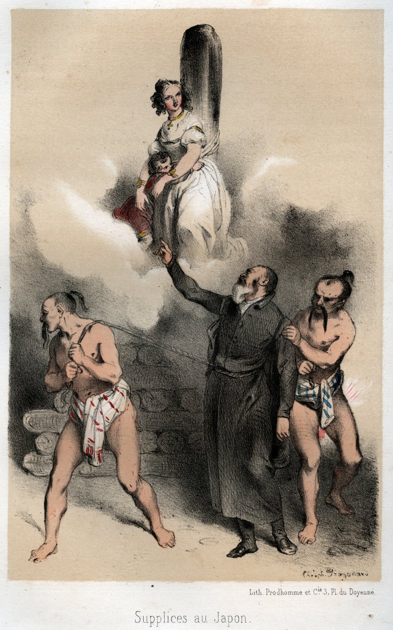 सेबेस्टियन किमुरा, अपनी हिस्सेदारी के लिए, 1845 द्वारा थियोफाइल एवरिस्टे फ्रैगनार्ड