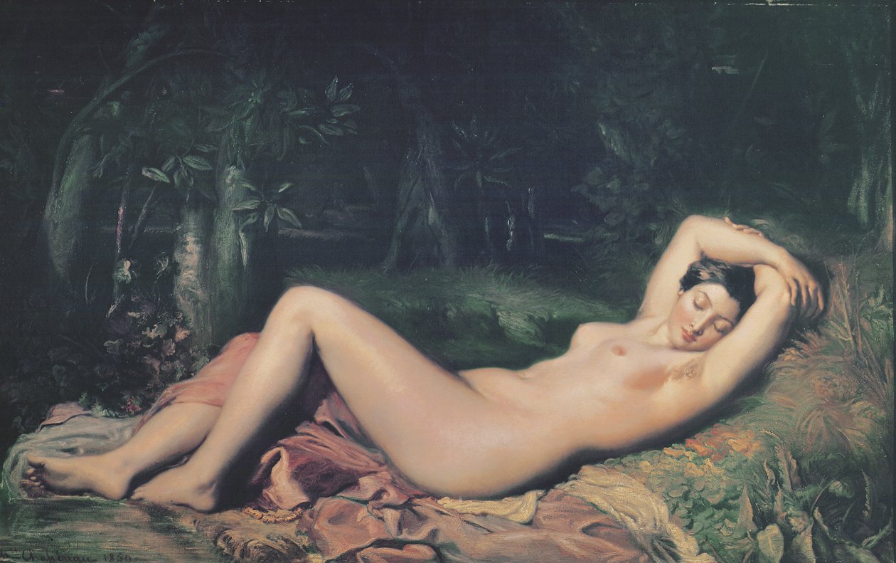 ए स्लीपिंग निम्फ, 1850 द्वारा थियोडोर चेसियारौ