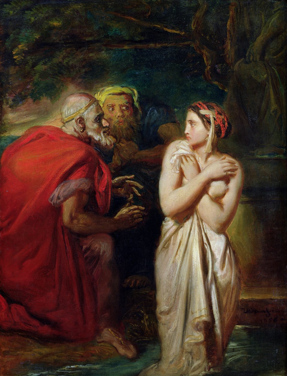 सुसन्ना एंड द एल्डर्स, 1856 द्वारा थियोडोर चेसियारौ