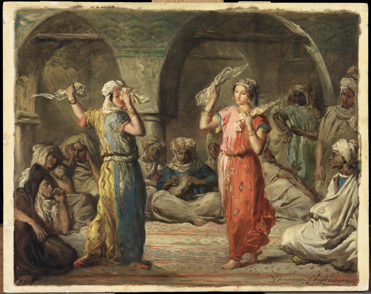 अल्जीरियाई नर्तक। रूमाल नृत्य, 1849। द्वारा थियोडोर चेसियारौ