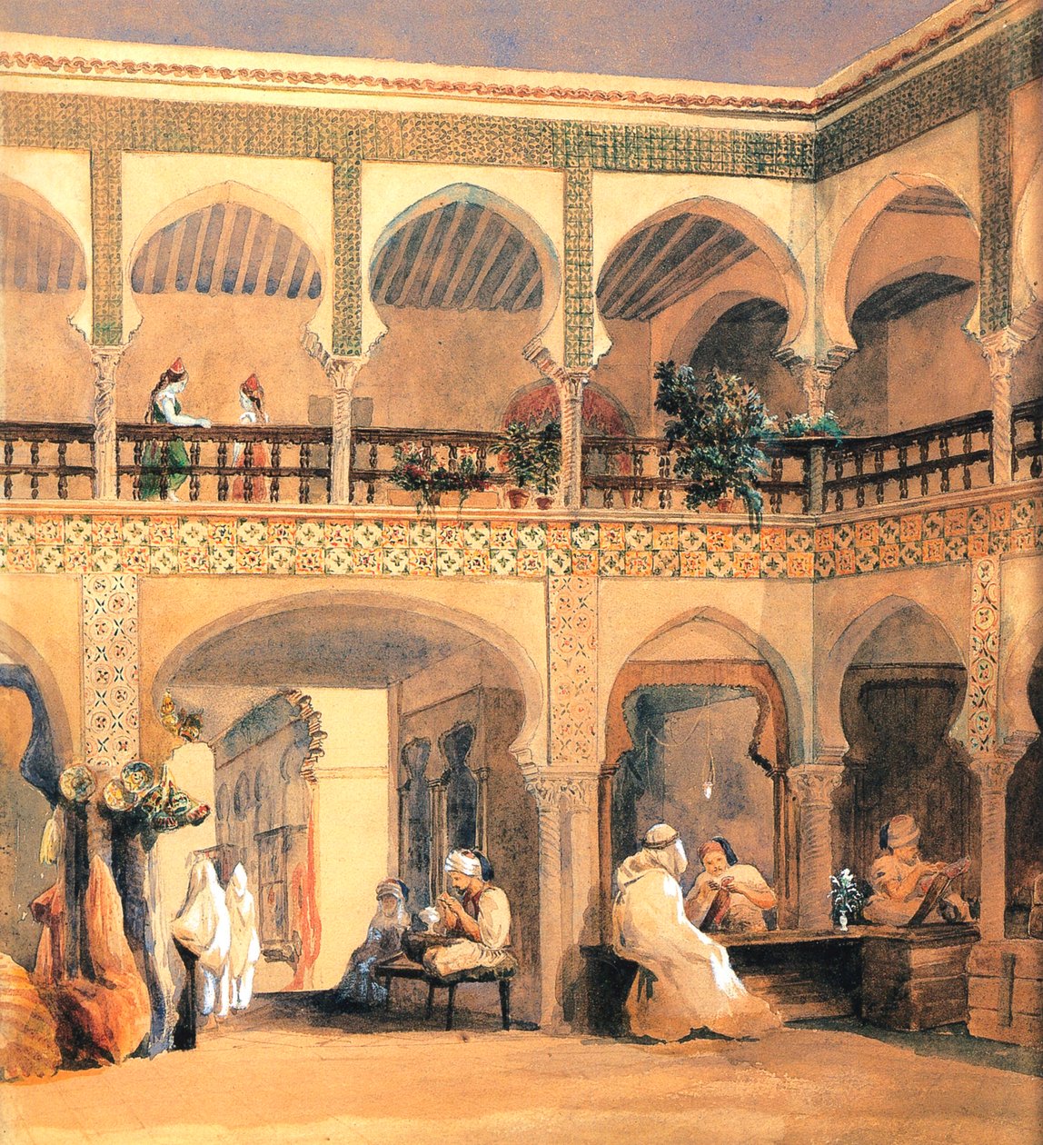 बाजार ओर्लियंस, 1840 के दशक में। द्वारा थियोडोर चेसियारौ