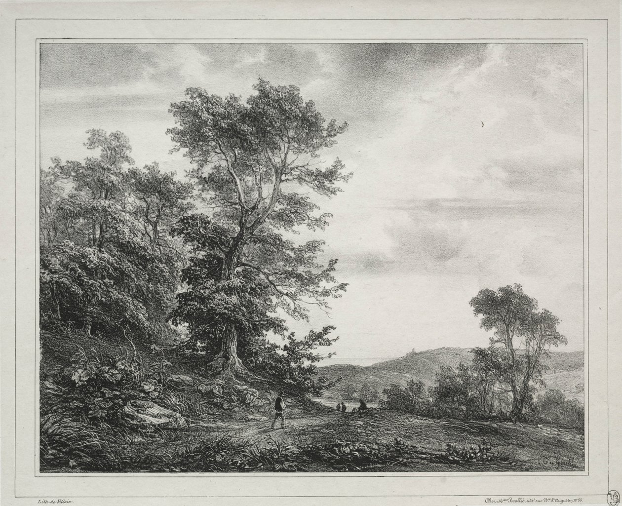 लैंडस्केप विथ फिगर्स, 1817। द्वारा जीन एंटोनी थिओडोर गुडिन
