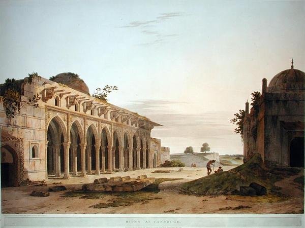 कैनौज में खंडहर, 1802 प्रकाशित द्वारा थॉमस और विलियम डेनियल