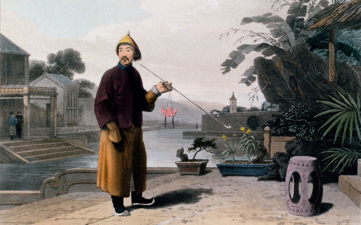 चीनी सज्जन, चीन के रास्ते से, &39;ए पिक्चर्स जर्नी टू इंडिया&39;, 1810 से द्वारा थॉमस और विलियम डेनियल