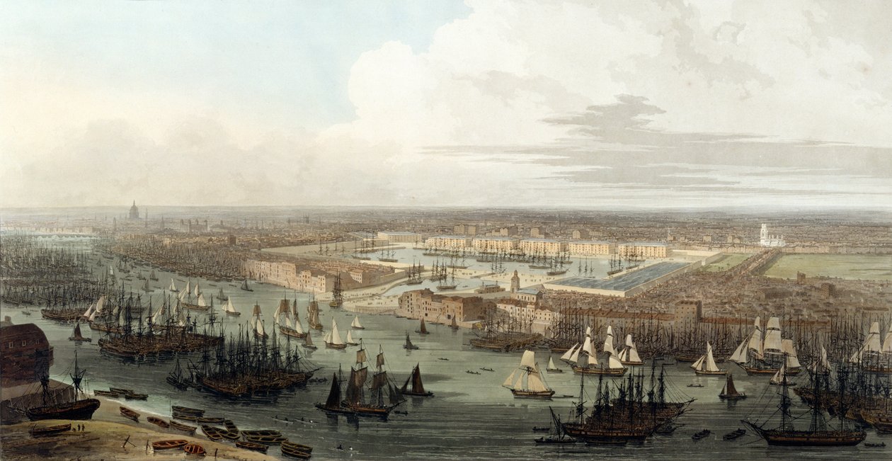 डोपिंग, 1803 के एलिवेटेड व्यू द्वारा थॉमस और विलियम डेनियल