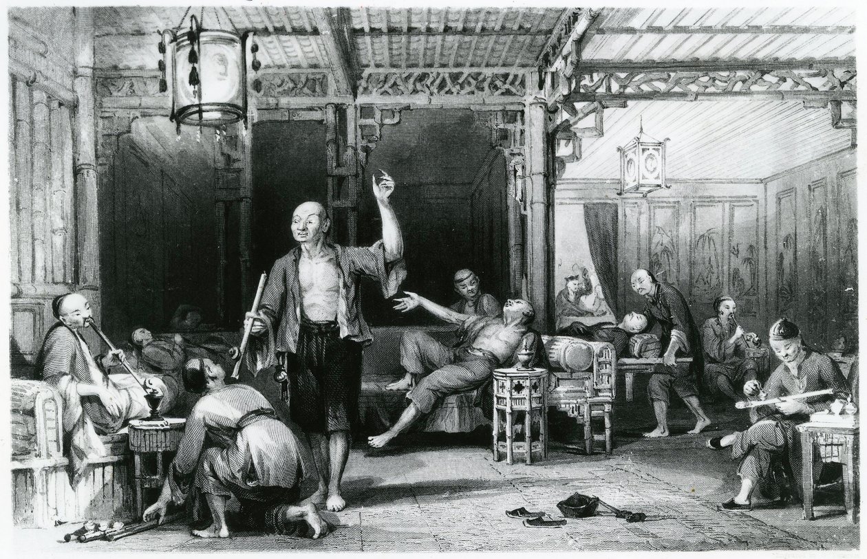 चीनी अफीम धूम्रपान करने वालों, 1843 द्वारा थॉमस एलोम