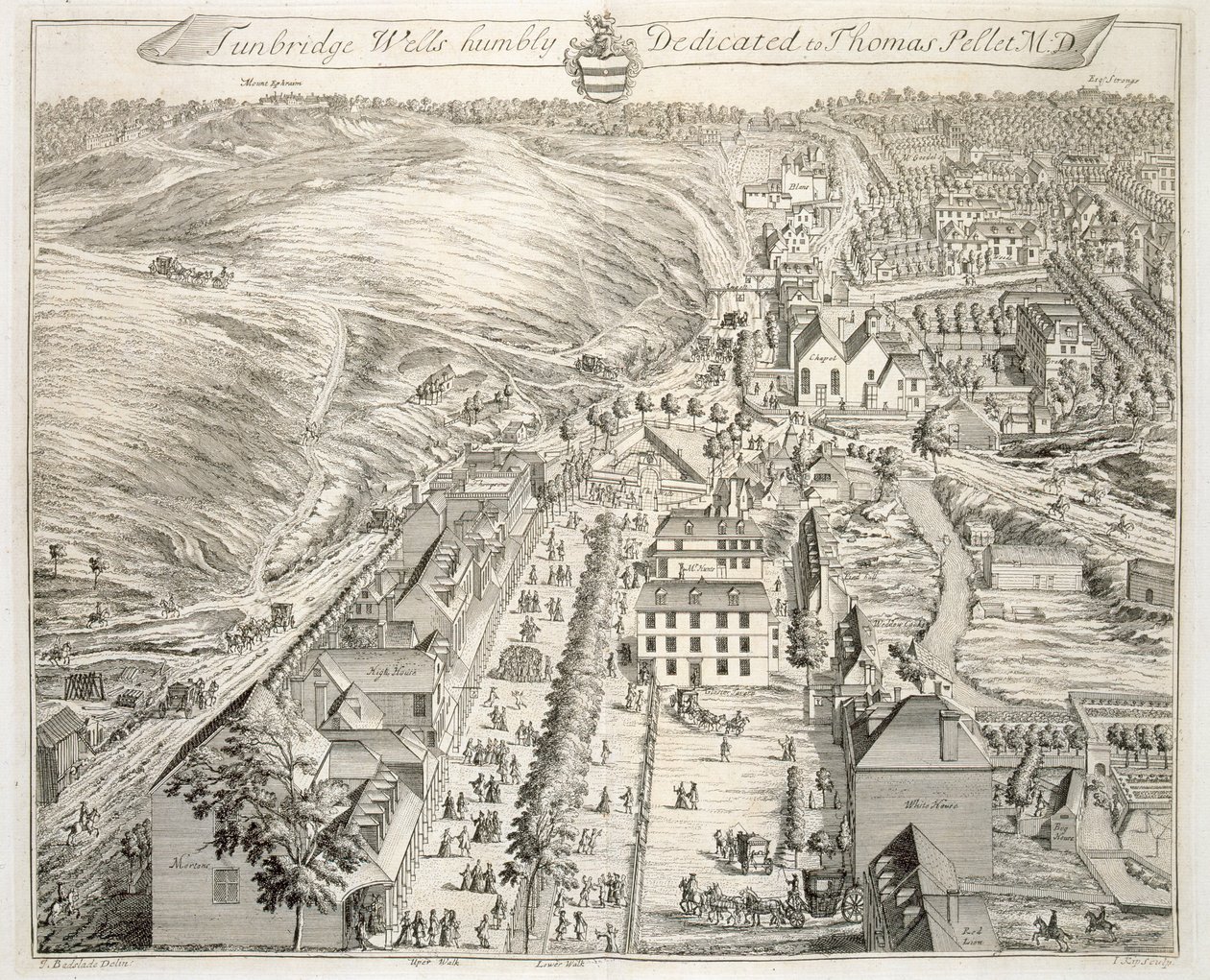 थॉमस बैडस्लेड (1718-50), जोहानस किप (c.16522222) द्वारा उत्कीर्ण, &39;केंट काउंटी में, थर्टी सिक्स डिफरेंट व्यू ऑफ नोबलमेन एंड जेंटलमैन सीट्स, से&39;, प्रकाशित c.1750 (en द्वारा थॉमस बैडस्लेड