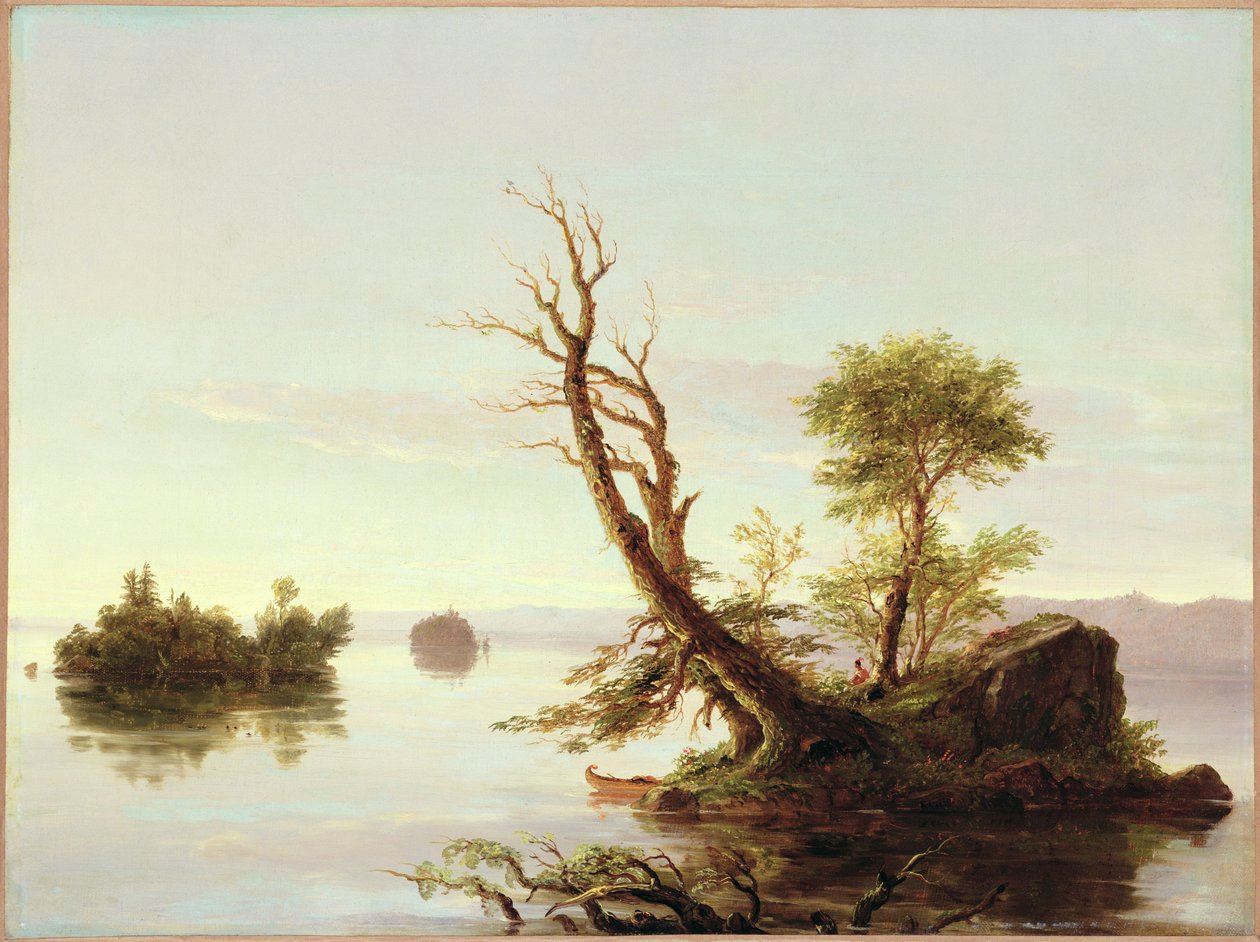 अमेरिकन लेक सीन, 1844 द्वारा थॉमस कोल