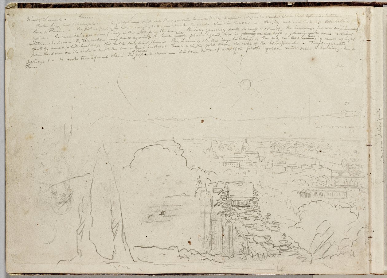 फ्लोरेंस का पैनोरमा, c.1831 द्वारा थॉमस कोल