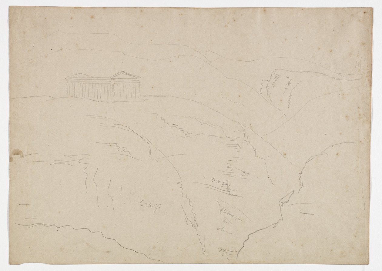 सीस्टा, सिसिली में मंदिर, 1842 द्वारा थॉमस कोल