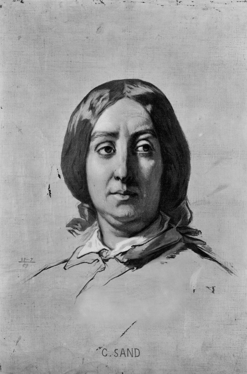 जॉर्ज सैंड का चित्र (1804-76) द्वारा थॉमस कॉउचर