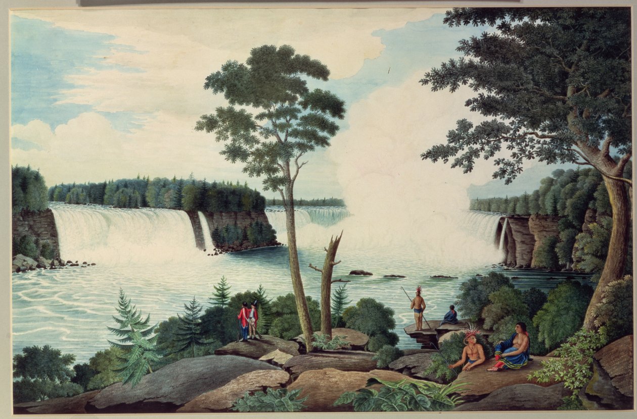नीचे से नियाग्रा फॉल्स, c.1766 द्वारा थॉमस डेविस