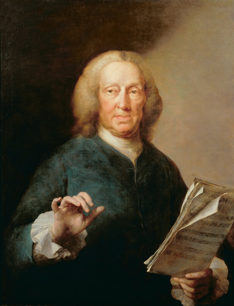 रिचर्ड लीवरेज का पोर्ट्रेट (16701-1758), बास गायक द्वारा थॉमस फ्राइ