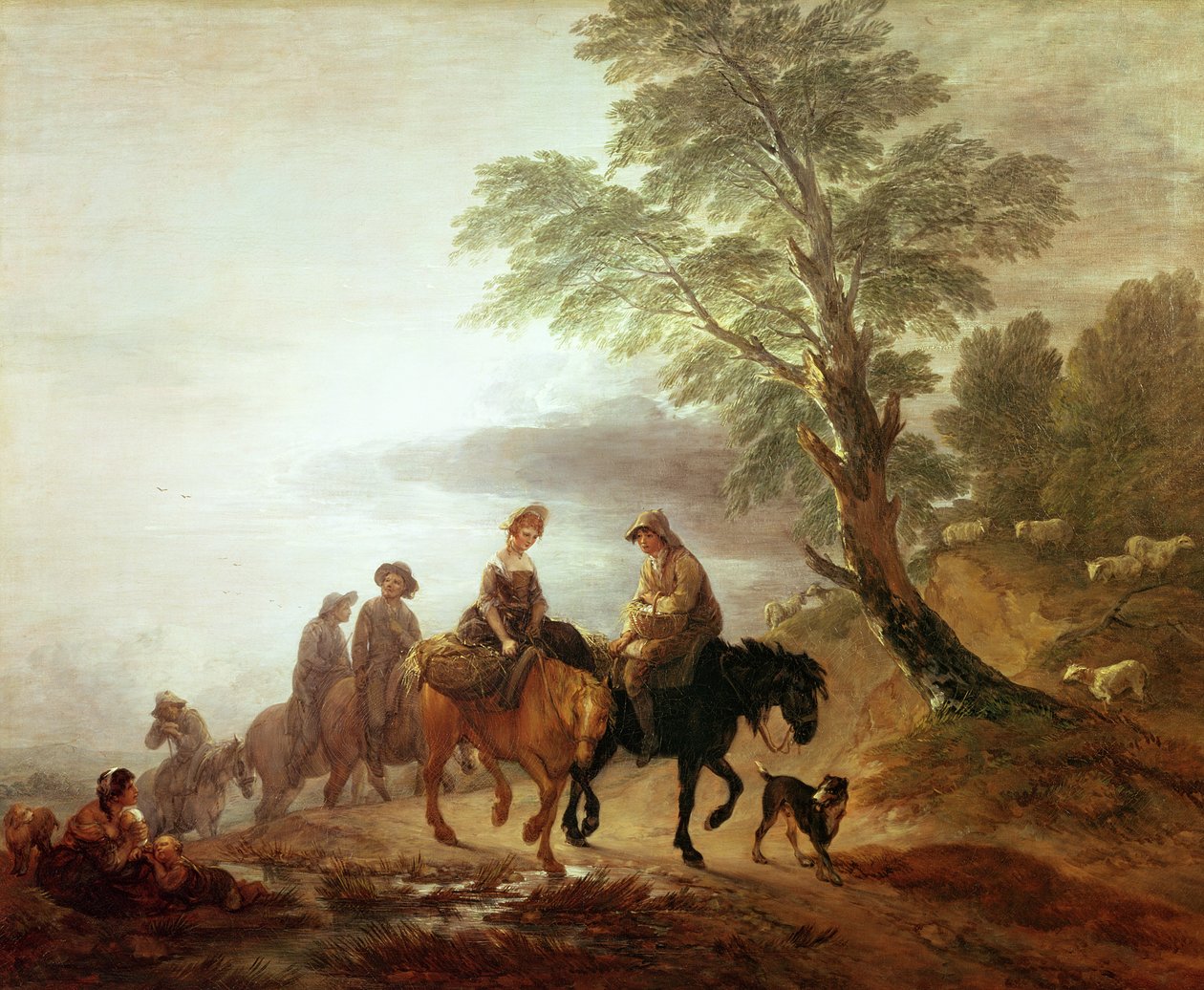 बाजार जाने वाले किसान: सुबह-सुबह, 1770 द्वारा थॉमस गेन्सबोरो