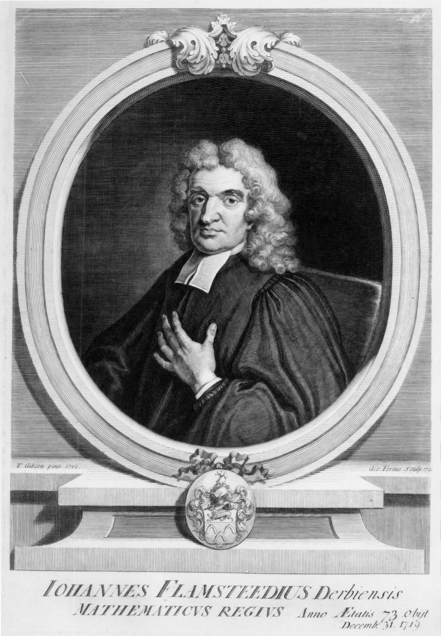 जॉर्ज वर्ट्यू, 1719 द्वारा उत्कीर्ण सर जॉन फ्लेमस्टेड द्वारा थॉमस गिब्सन
