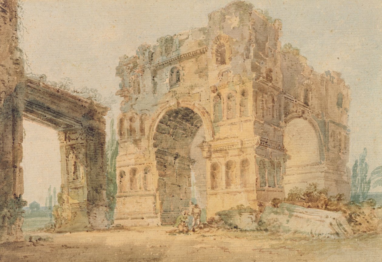 आर्क ऑफ जानुस, c.1798-99 (बनावट वाले कागज पर पेंसिल पर) द्वारा थॉमस गिर्टिन