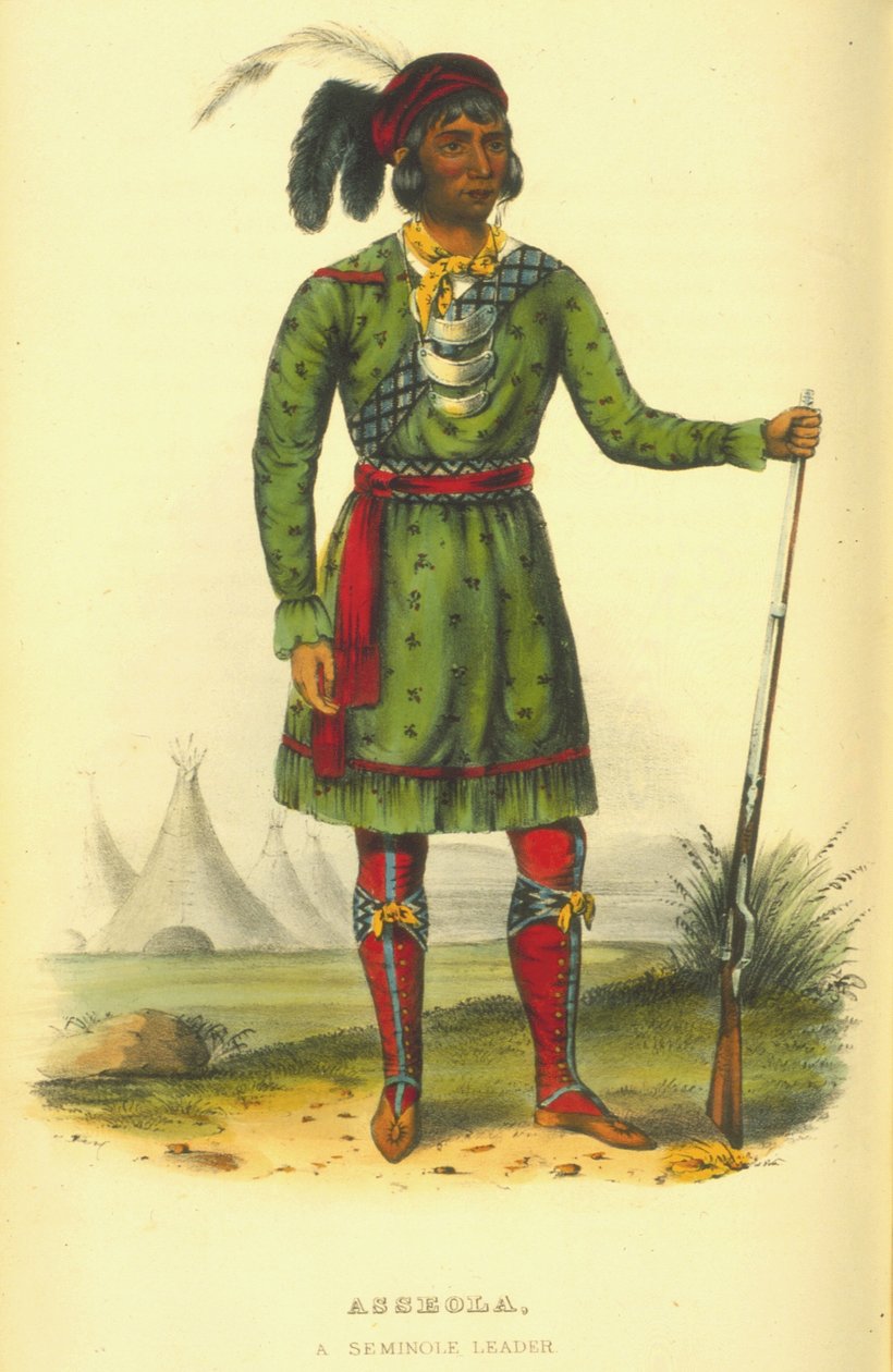 असेओला, एक सेमिनोले नेता, 1870 (हाथ से रंग का लिथो) द्वारा थॉमस लोराईन मैकेनी