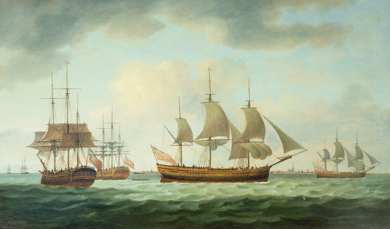 व्यापारी वेसल्स ऑफ़ द कोस्ट, 1783 द्वारा थॉमस लुनी