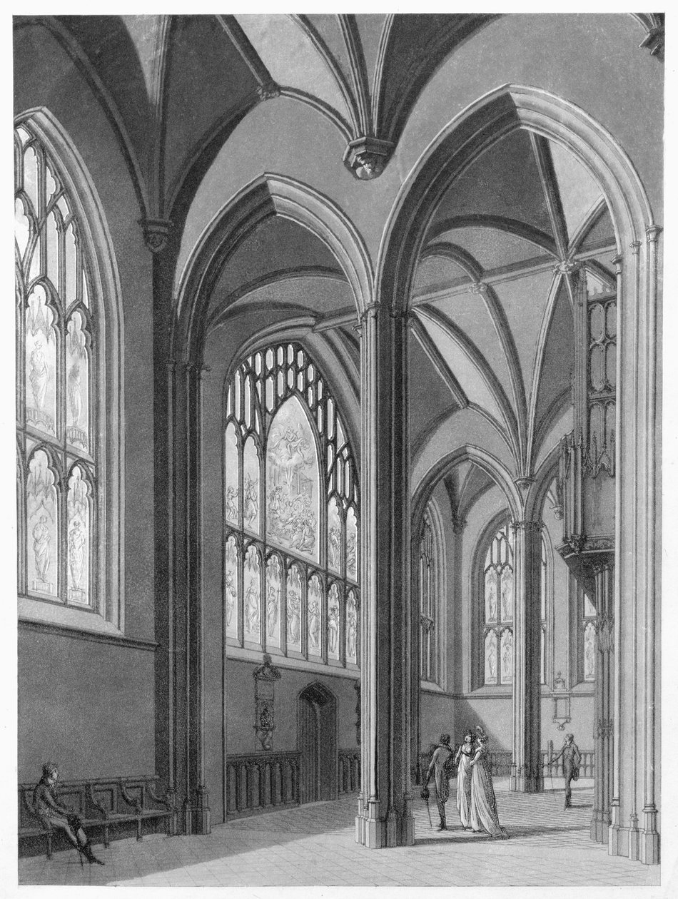 न्यू कॉलेज ante-chapel, 1803 द्वारा थॉमस माल्टन जूनियर।