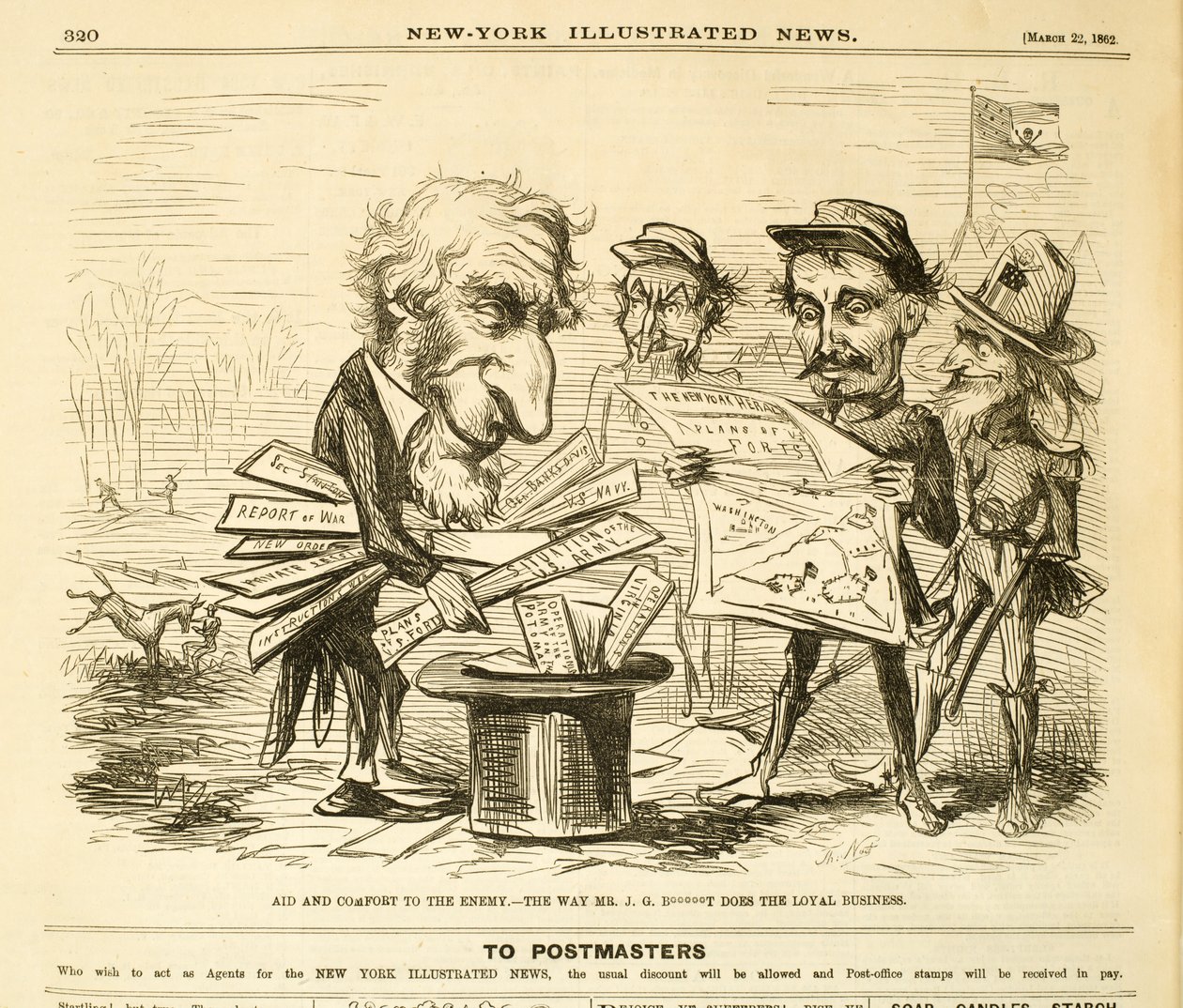 दुश्मन को सहायता और आराम। - द वे मिस्टर जेजी बी ***** टी लॉयल बिज़नेस, 1862 द्वारा थॉमस नास्ट