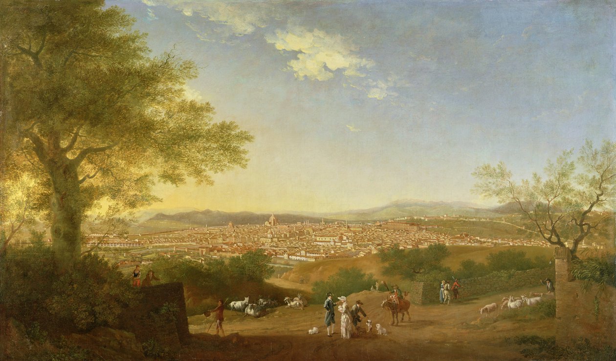 बेलोसेगार्डो, 1775 से फ्लोरेंस का एक मनोरम दृश्य द्वारा थॉमस पैच