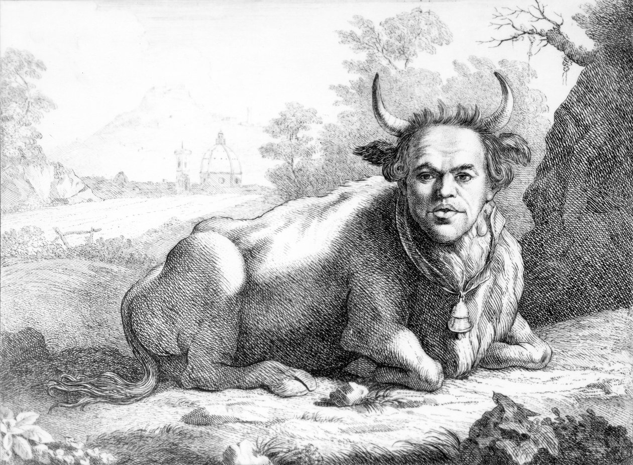 25 कैरिकेचर, 1768-9 से सेल्फ पोर्ट्रेट कैरिकेचर द्वारा थॉमस पैच