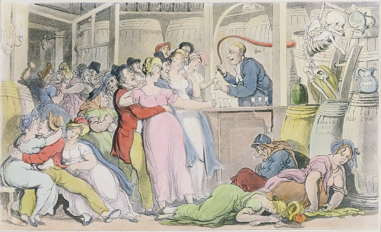 विलियम कॉम्बे द्वारा &39;द इंग्लिश डांस ऑफ़ डेथ&39;, 1815 (चित्र) से चित्रण द्वारा थॉमस रोलैंड्सन