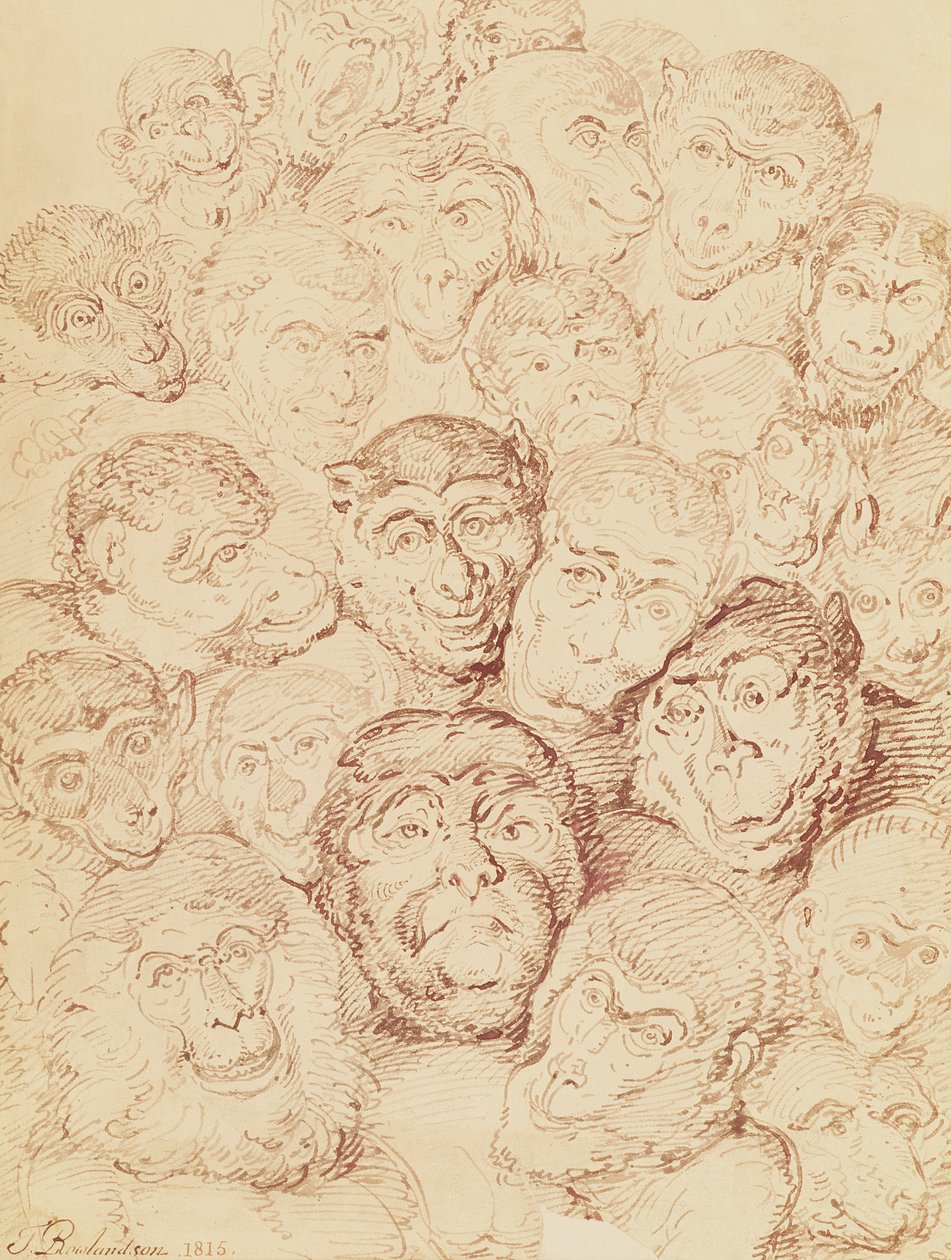 बंदर चेहरे, 1815 द्वारा थॉमस रोलैंड्सन