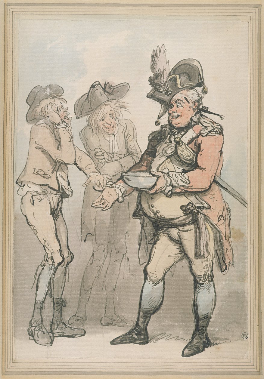भर्ती सार्जेंट, c.1790 (कागज पर पेन und स्याही और wc) द्वारा थॉमस रोलैंड्सन