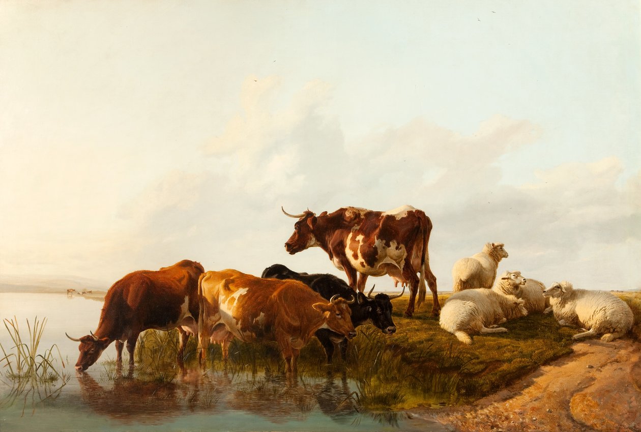 एक ग्रीष्मकालीन दोपहर, 1861 द्वारा थॉमस सिडनी कूपर