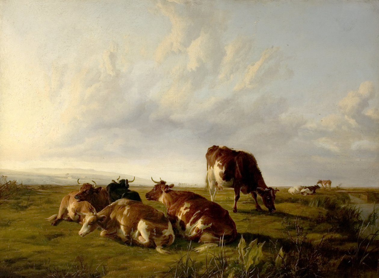 मीडोज में दोपहर, 1861 द्वारा थॉमस सिडनी कूपर