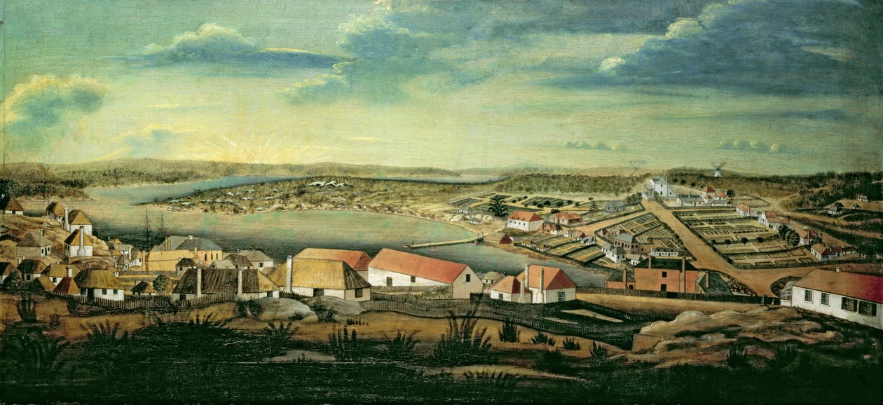 सिडनी, न्यू साउथ वेल्स की राजधानी, c.1800 द्वारा थॉमस वाटलिंग
