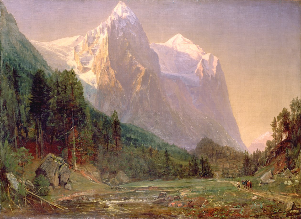 वेटेरहॉर्न, 1858 पर सूर्योदय द्वारा थॉमस वर्थिंगटन Whittredge