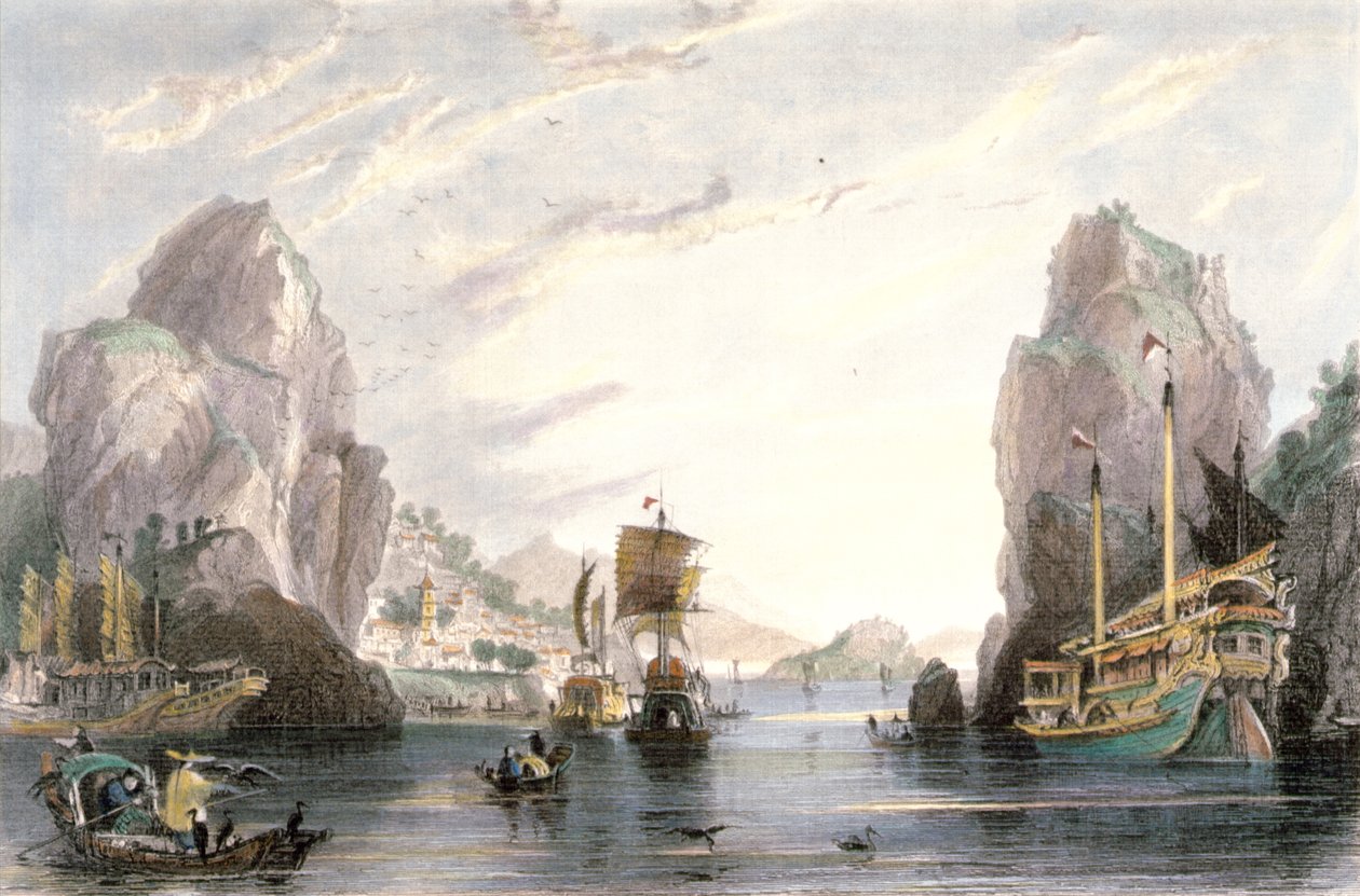 शि-मुन, या रॉक गेट्स, c.1850 द्वारा थॉमस एलोम