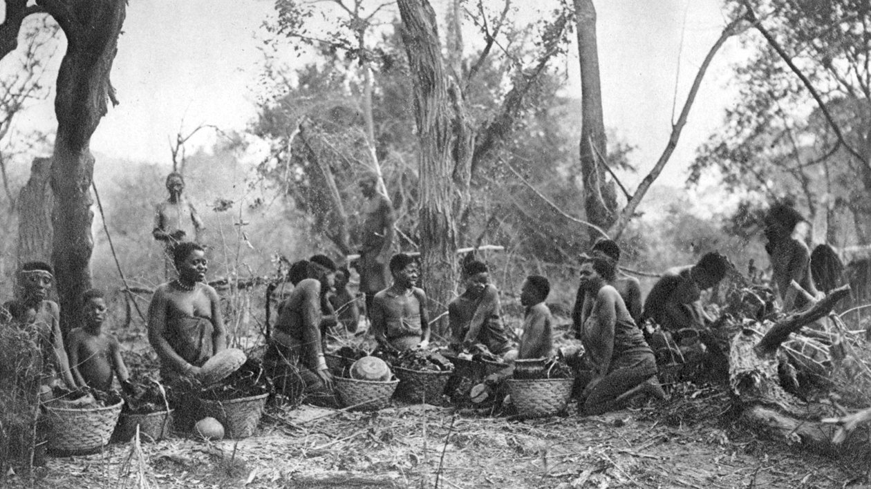 हिप्पो मांस, कारू, दक्षिण अफ्रीका, 1924 1927 की टोकरियों वाली मूल महिलाएं द्वारा थॉमस ए। ग्लोवर