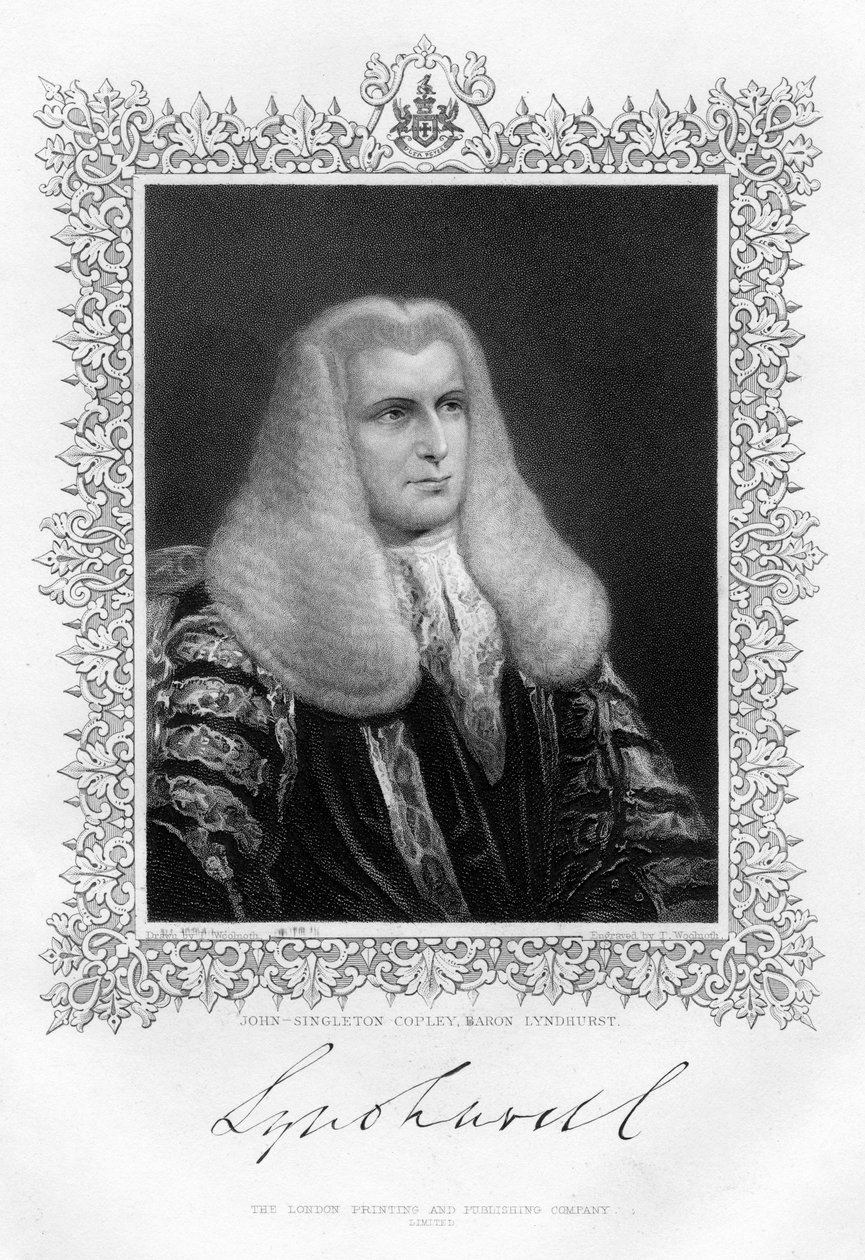 जॉन सिंगलटन कोपले 1738-1815, ब्रिटिश लॉर्ड चांसलर और राजनेता, 19 वीं शताब्दी। द्वारा थॉमस ए। वूल्नोथ