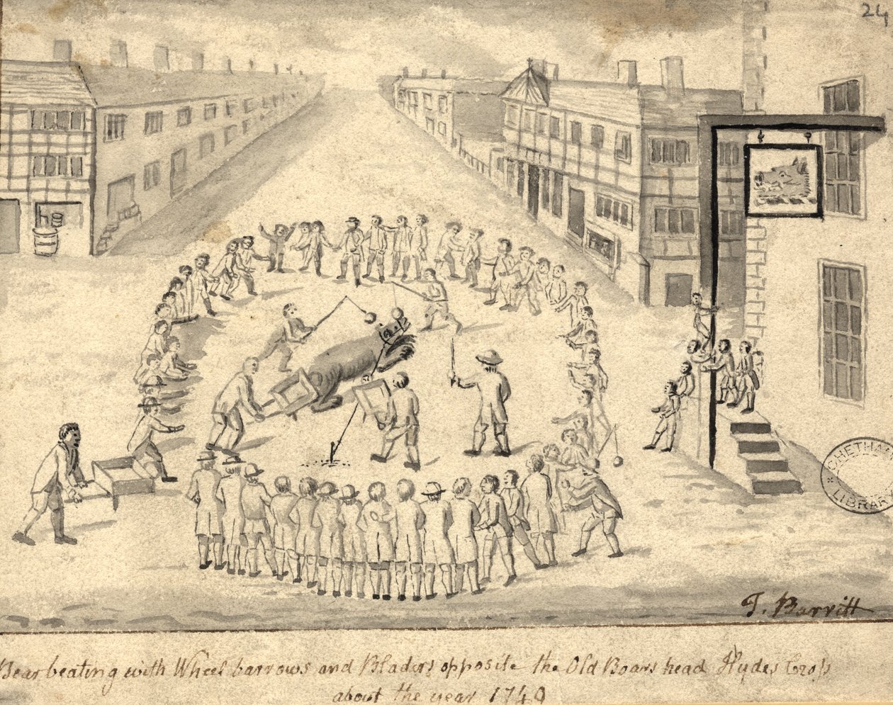 बियरिंग, मैनचेस्टर, 1819 (कागज पर पेन और स्याही धोएं) द्वारा थॉमस बैरिट