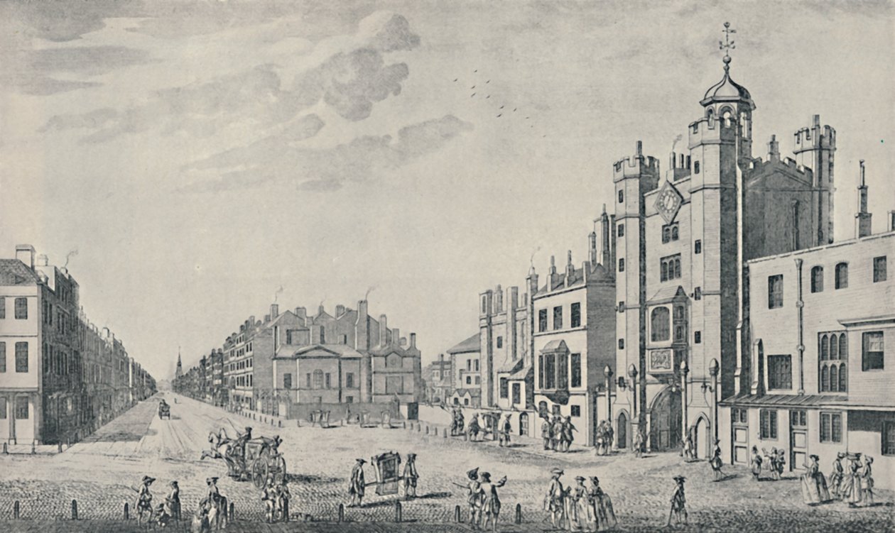 सेंट जेम्‍स पैलेस के बाहर, पाल मॉल, 1740-1760, 1920 द्वारा थॉमस बाउल्स