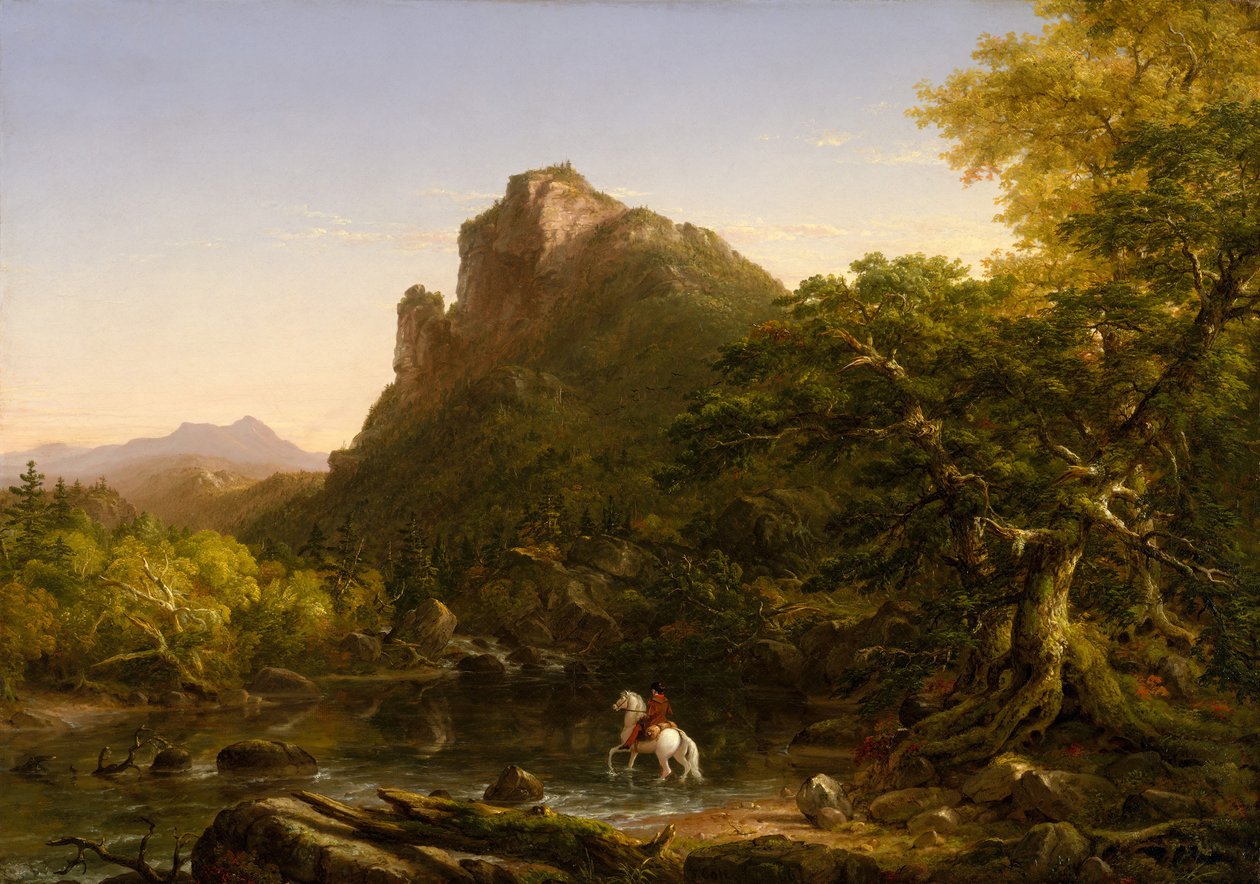द माउंटेन फोर्ड, 1846। द्वारा थॉमस कोल