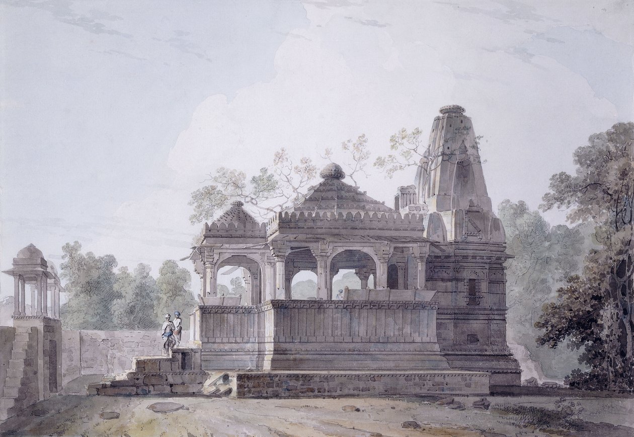 रोहतास, बिहार के किले में एक हिंदू मंदिर, द्वारा थॉमस डेनिएल
