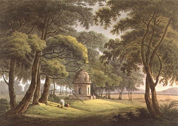 एक मूरिश लेडी का मकबरा, बंगाल, जोसेफ कॉन्सटेंटाइन स्टैडलर (fl.1780-1812) पब द्वारा उकेरा गया। एडवर्ड ओरमे द्वारा (1774-सी.1820) 1803 (लिथो) द्वारा थॉमस डेनिएल