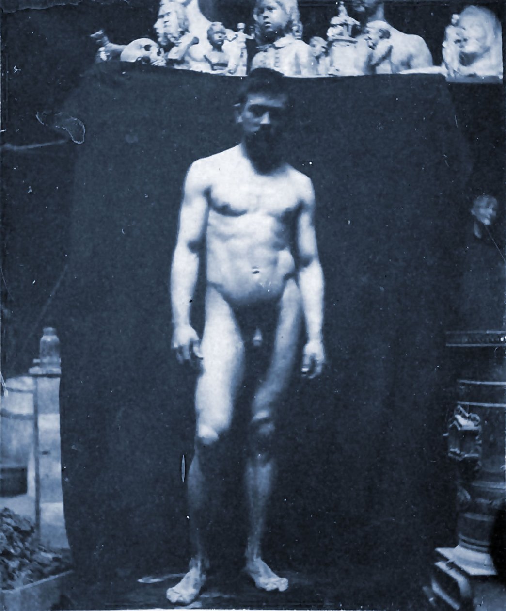 एकिन स्टूडियो में सैमुअल मरे का नग्न चित्र, 1890 (सायनोटाइप) द्वारा थॉमस एकिंस