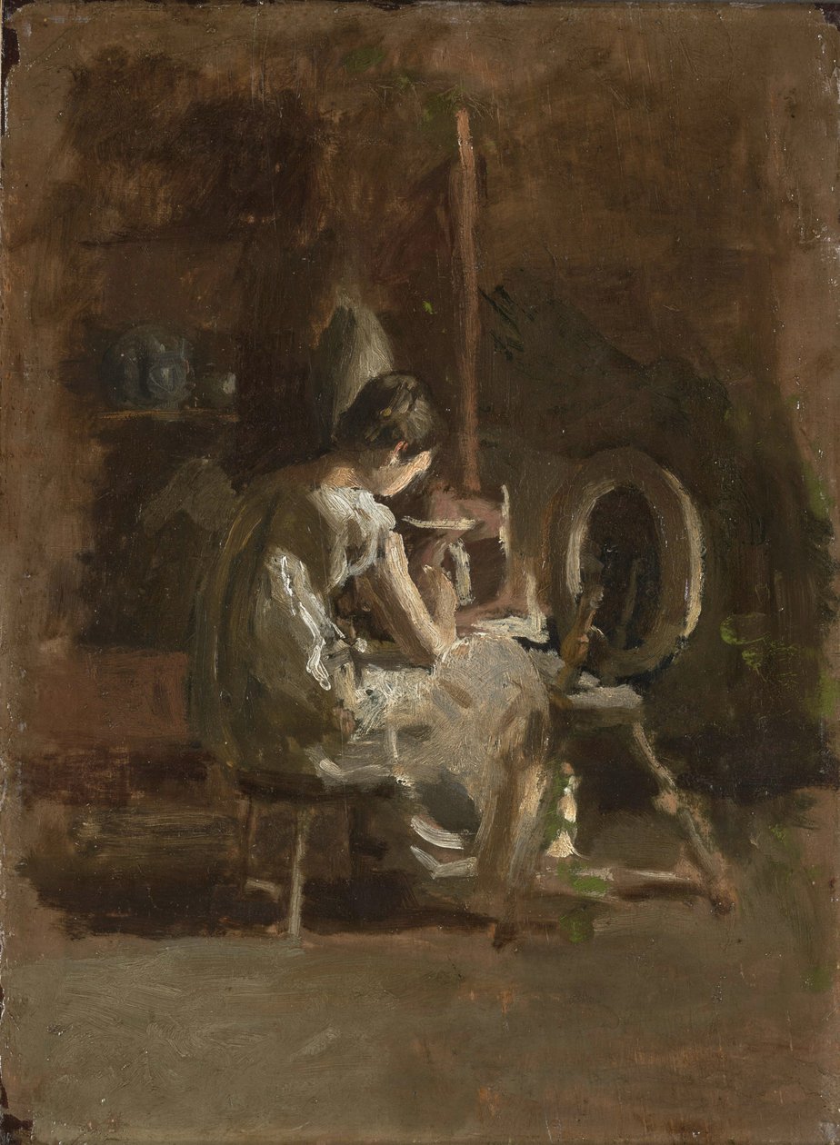 "होम-स्पून", 1881 के लिए रेखाचित्र द्वारा थॉमस एकिंस